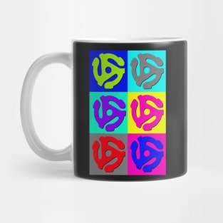 Retro Pop Art 45 RPM Adapters DJ art Mug